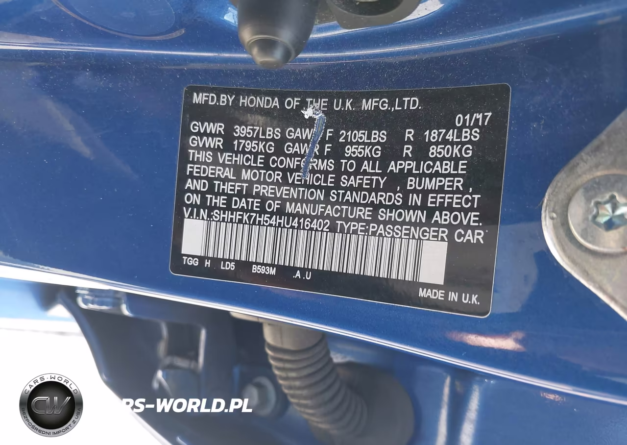 2017 Honda Civic Ex VIN:SHHFK7H54HU416402 - 9