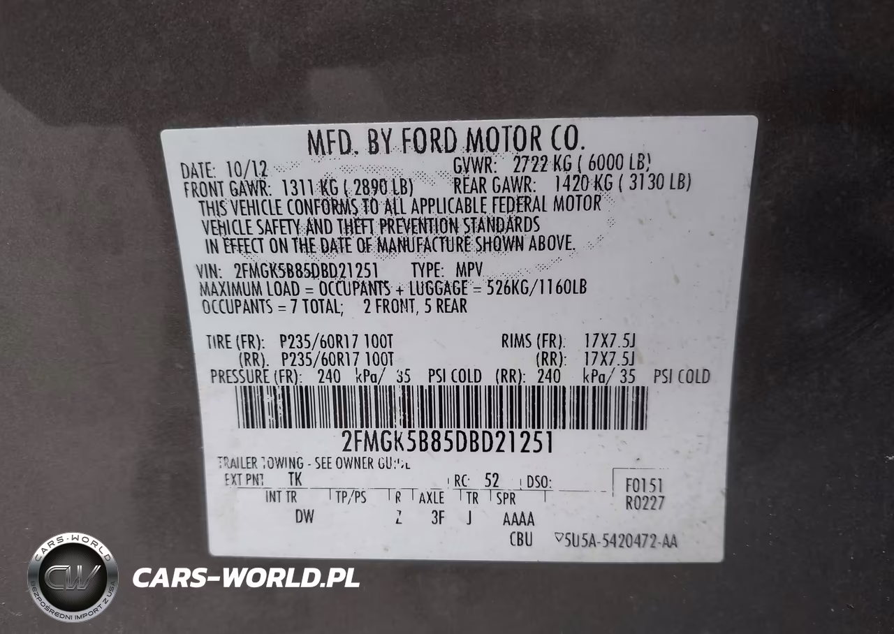 2013 Ford Flex Se VIN:2FMGK5B85DBD21251 - 9