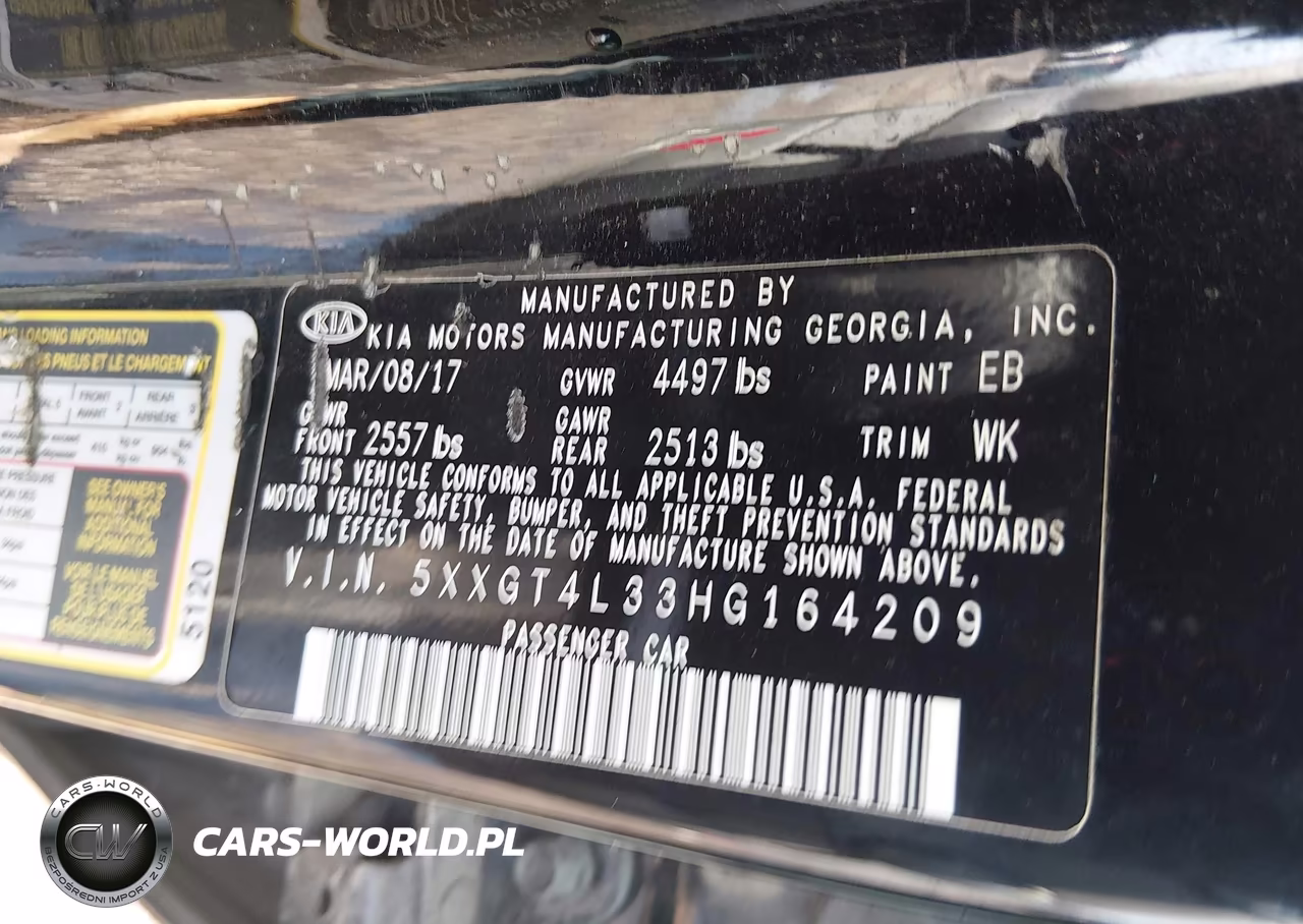 2017 Kia Optima Lx VIN:5XXGT4L33HG164209 - 9