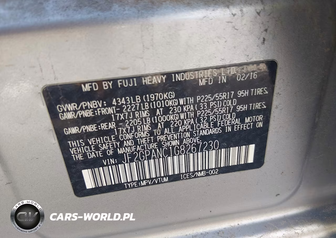 2016 Subaru Crosstrek 2.0I Limited VIN:JF2GPANC1G8267230 - 9