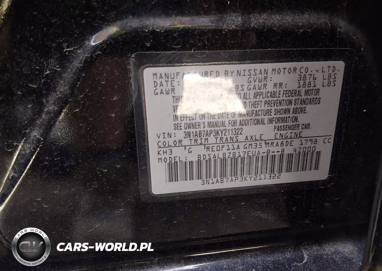 2019 Nissan Sentra S VIN:3N1AB7AP3KY211322 - 9
