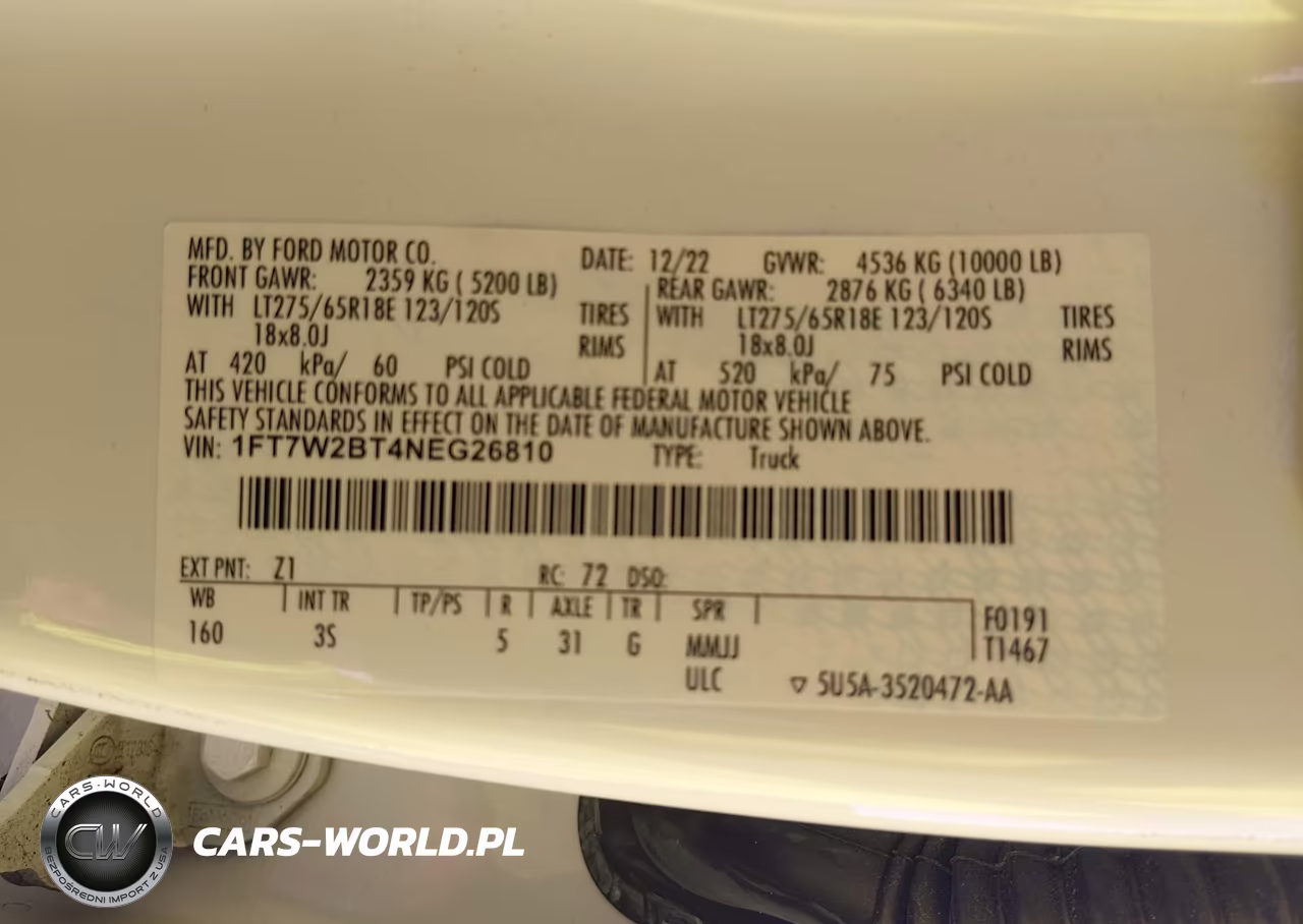 2022 Ford F-250 Xlt VIN:1FT7W2BT4NEG26810 - 9