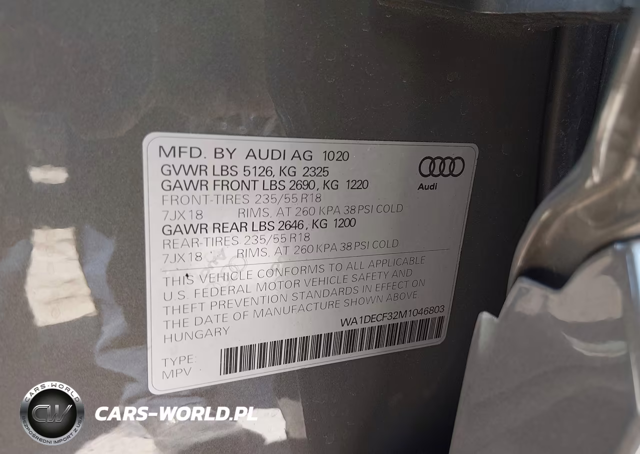 2021 Audi Q3 Premium 45 Tfsi S Line Quattro Tiptronic VIN:WA1DECF32M1046803 - 9