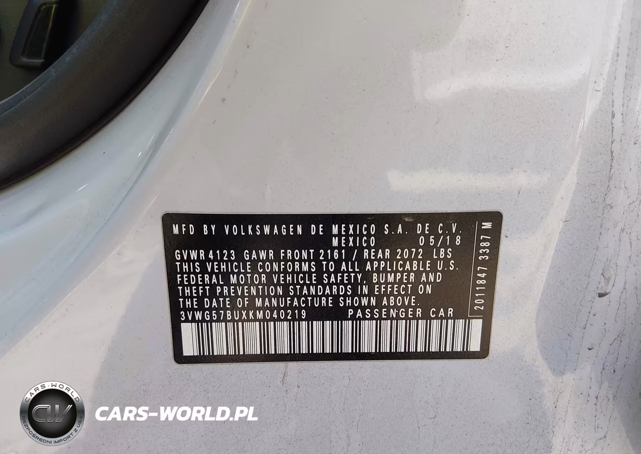 2019 Volkswagen Jetta 1.4T Sel Premium VIN:3VWG57BUXKM040219 - 9