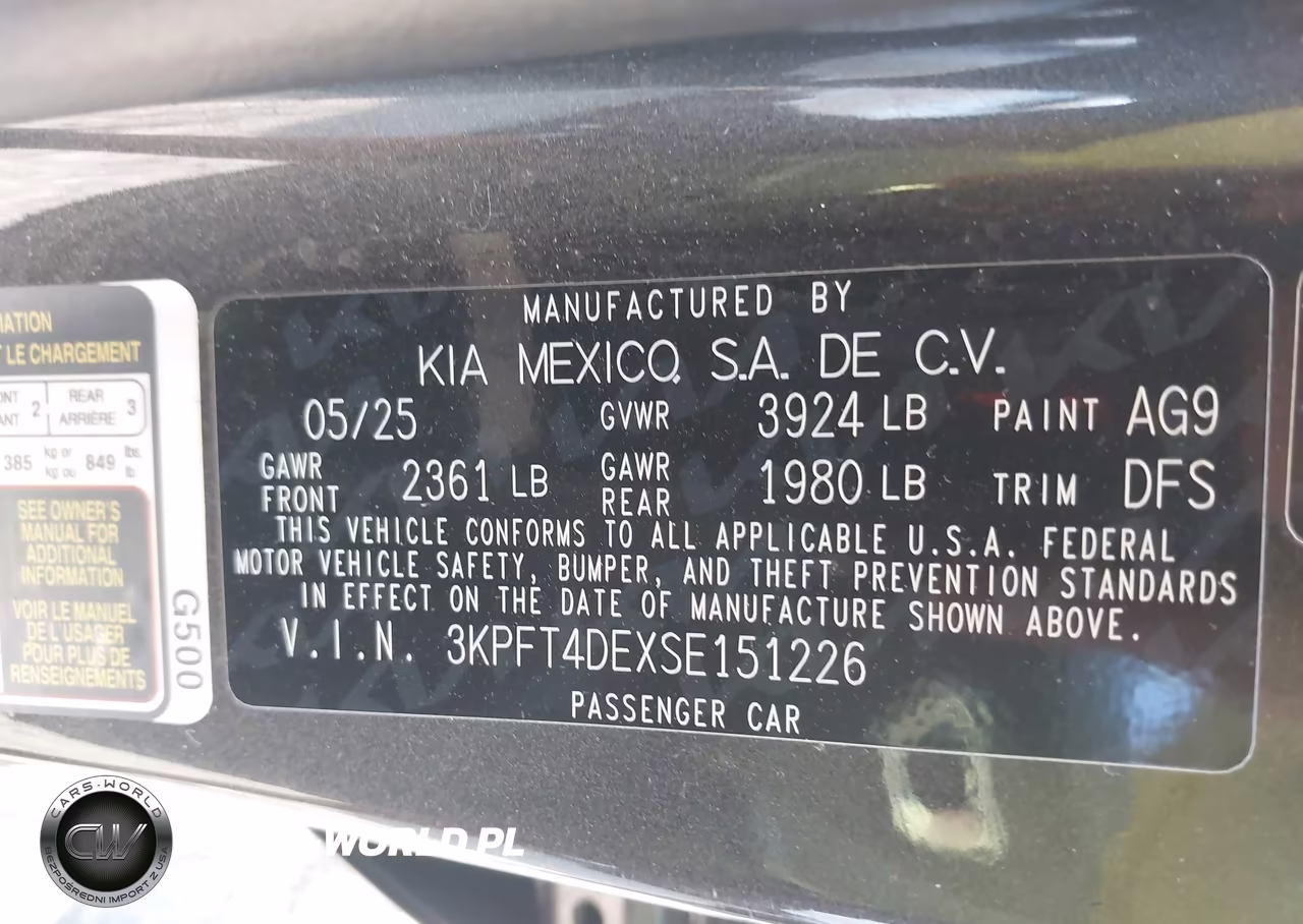 2025 Kia K4 Lxs VIN:3KPFT4DEXSE151226 - 9