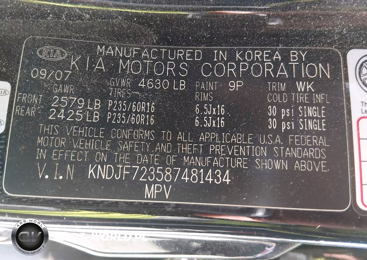 2008 Kia Sportage Ex V6 VIN:KNDJF723587481434 - 9