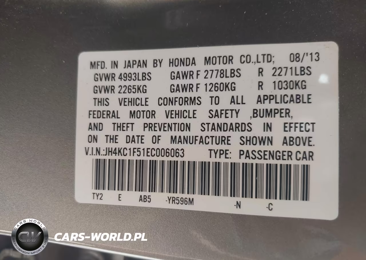 2014 Acura Rlx VIN:JH4KC1F51EC006063 - 9