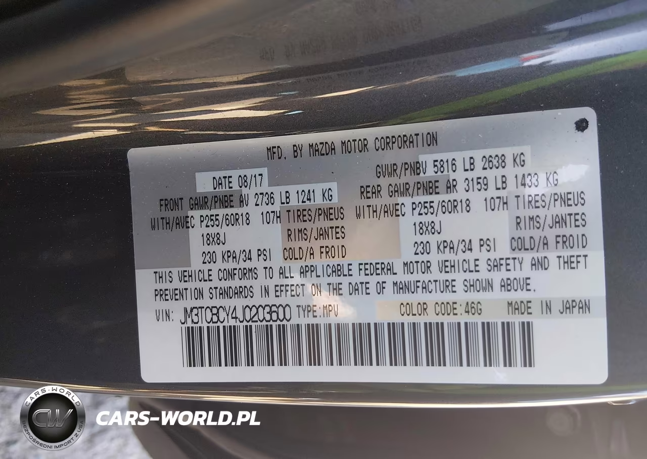2018 Mazda Cx-9 Touring VIN:JM3TCBCY4J0203600 - 9