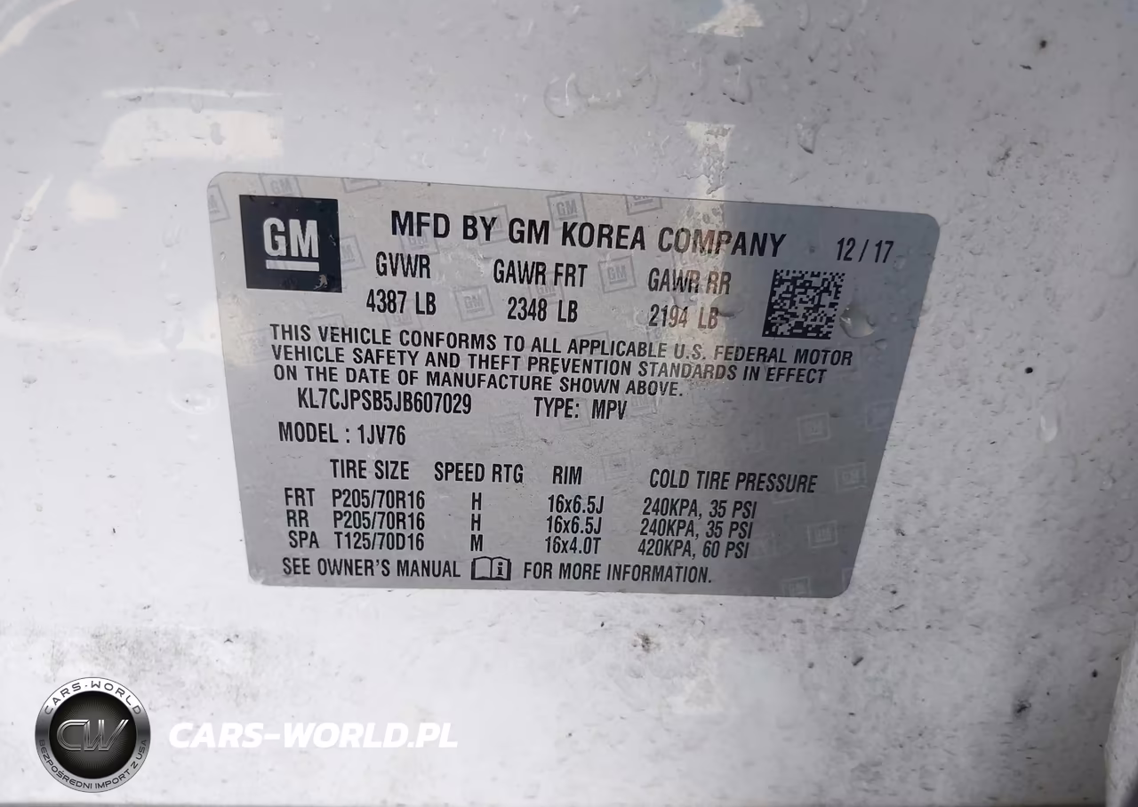 2018 Chevrolet Trax Lt VIN:KL7CJPSB5JB607029 - 9