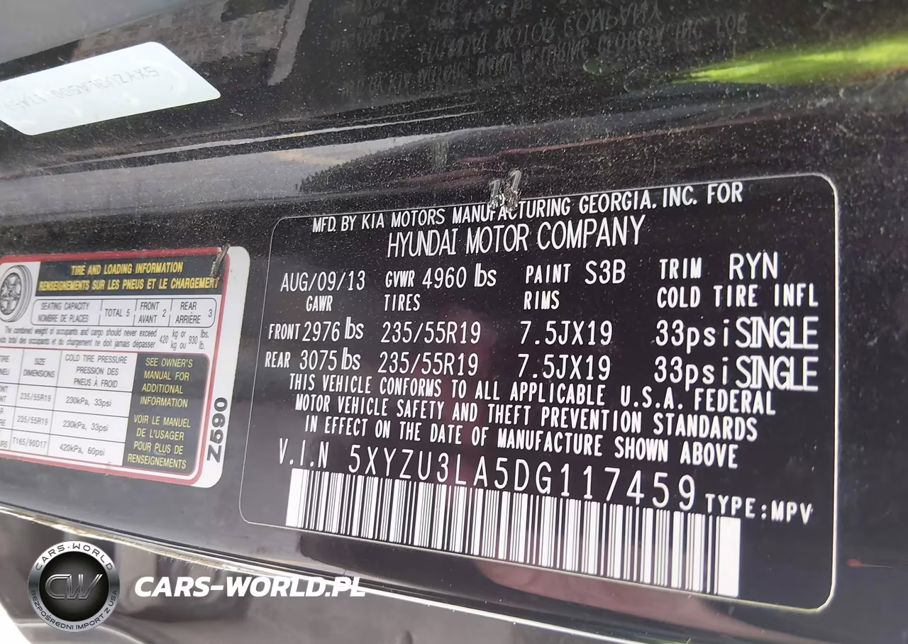 2013 Hyundai Santa Fe Sport 2.0T VIN:5XYZU3LA5DG117459 - 9