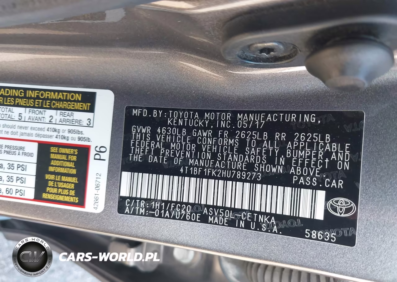 2017 Toyota Camry Le VIN:4T1BF1FK2HU789273 - 9