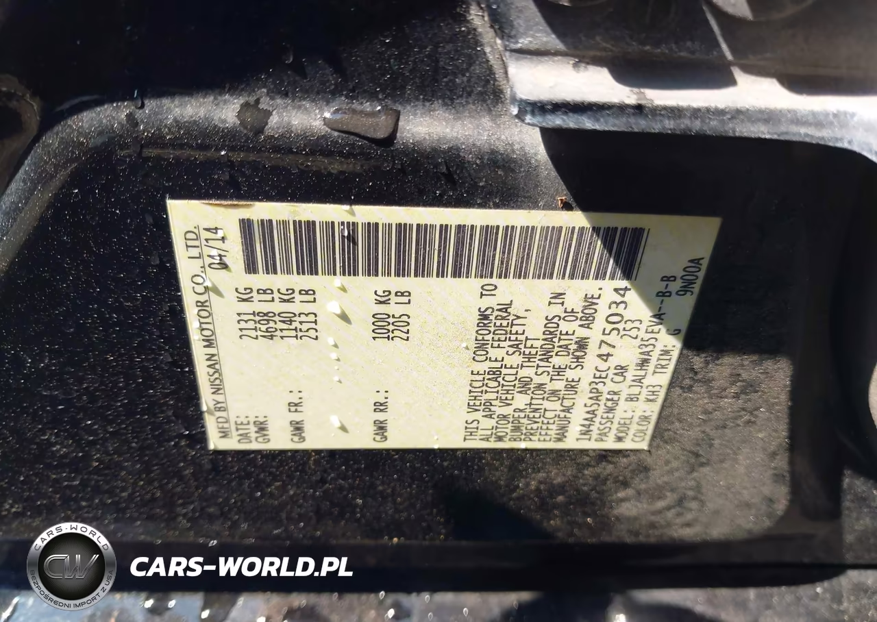 2014 Nissan Maxima 3.5 Sv VIN:1N4AA5AP3EC475034 - 9