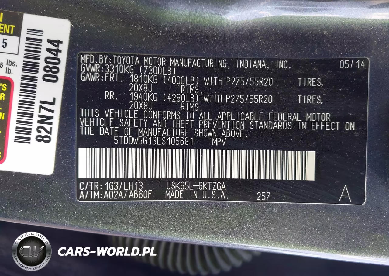 2014 Toyota Sequoia Platinum 5.7L V8 VIN:5TDDW5G13ES105681 - 9