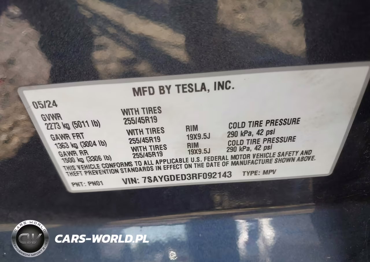 2024 Tesla Model Y Long Range Single Motor Rear-Wheel Drive-Rwd VIN:7SAYGDED3RF092143 - 9