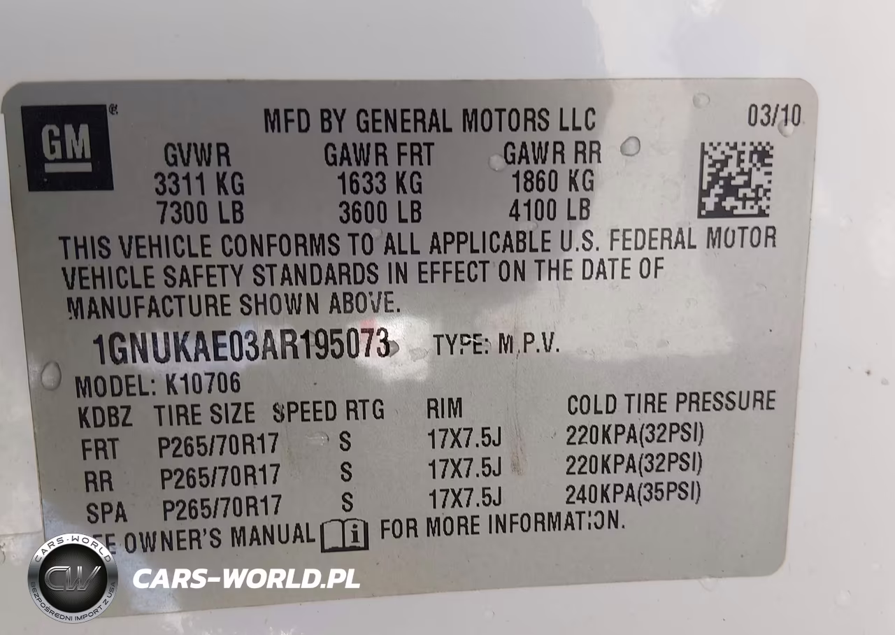 2010 Chevrolet Tahoe Ls VIN:1GNUKAE03AR195073 - 9