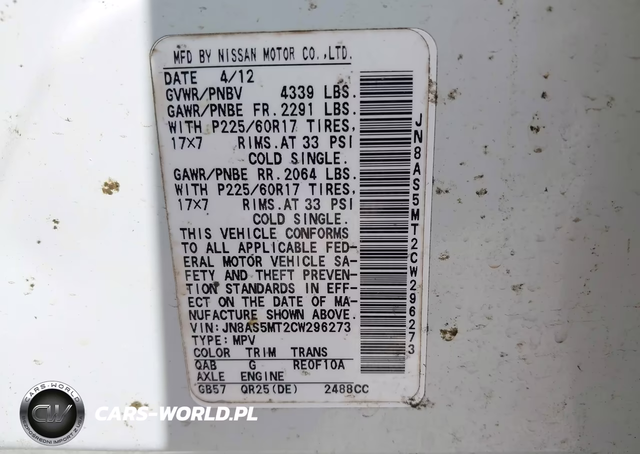 2012 Nissan Rogue Sv VIN:JN8AS5MT2CW296273 - 9