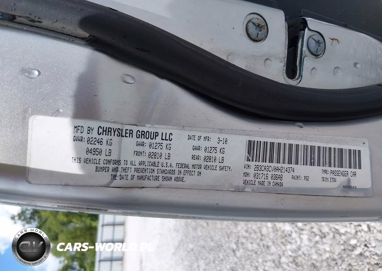 2010 Dodge Charger Sxt VIN:2B3CA3CV0AH214374 - 9