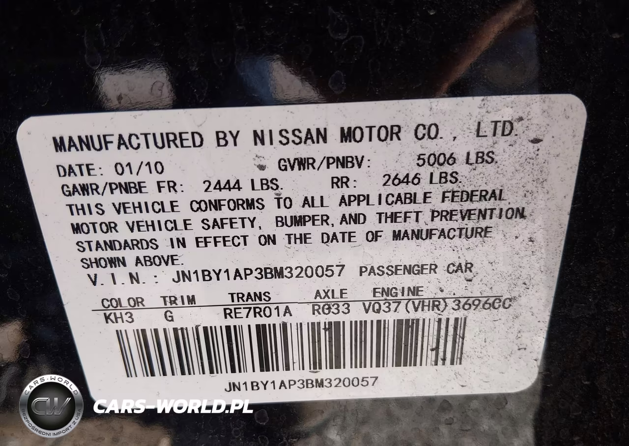 2011 Infiniti M37 VIN:JN1BY1AP3BM320057 - 9
