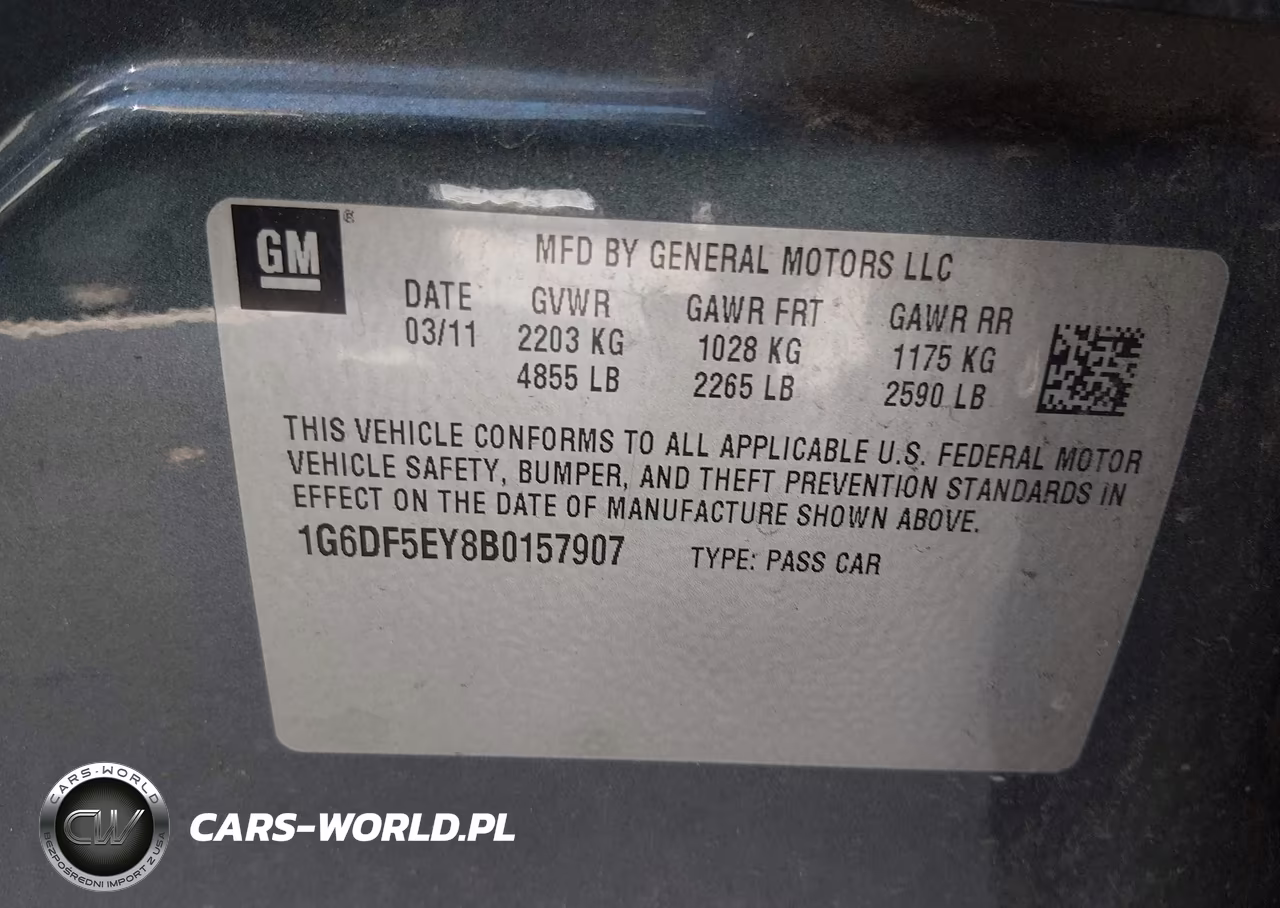 2011 Cadillac Cts Luxury VIN:1G6DF5EY8B0157907 - 9