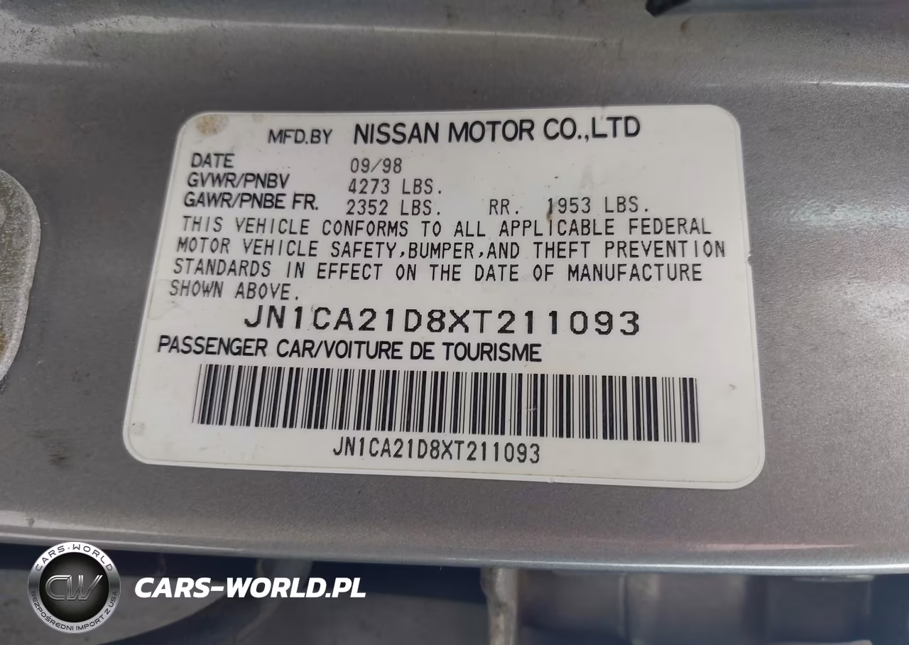 1999 Nissan Maxima Gle-Gxe-Se-Se-L VIN:JN1CA21D8XT211093 - 9