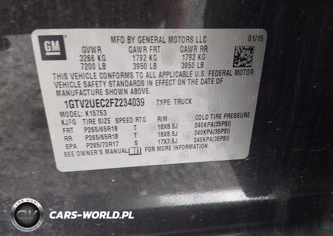 2015 GMC Sierra 1500 Sle VIN:1GTV2UEC2FZ234039 - 9