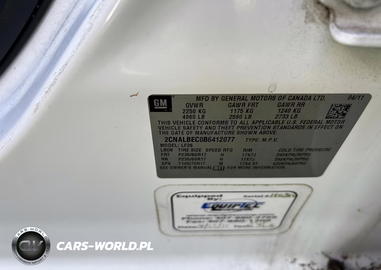 2011 Chevrolet Equinox Ls VIN:2CNALBEC0B6412077 - 9