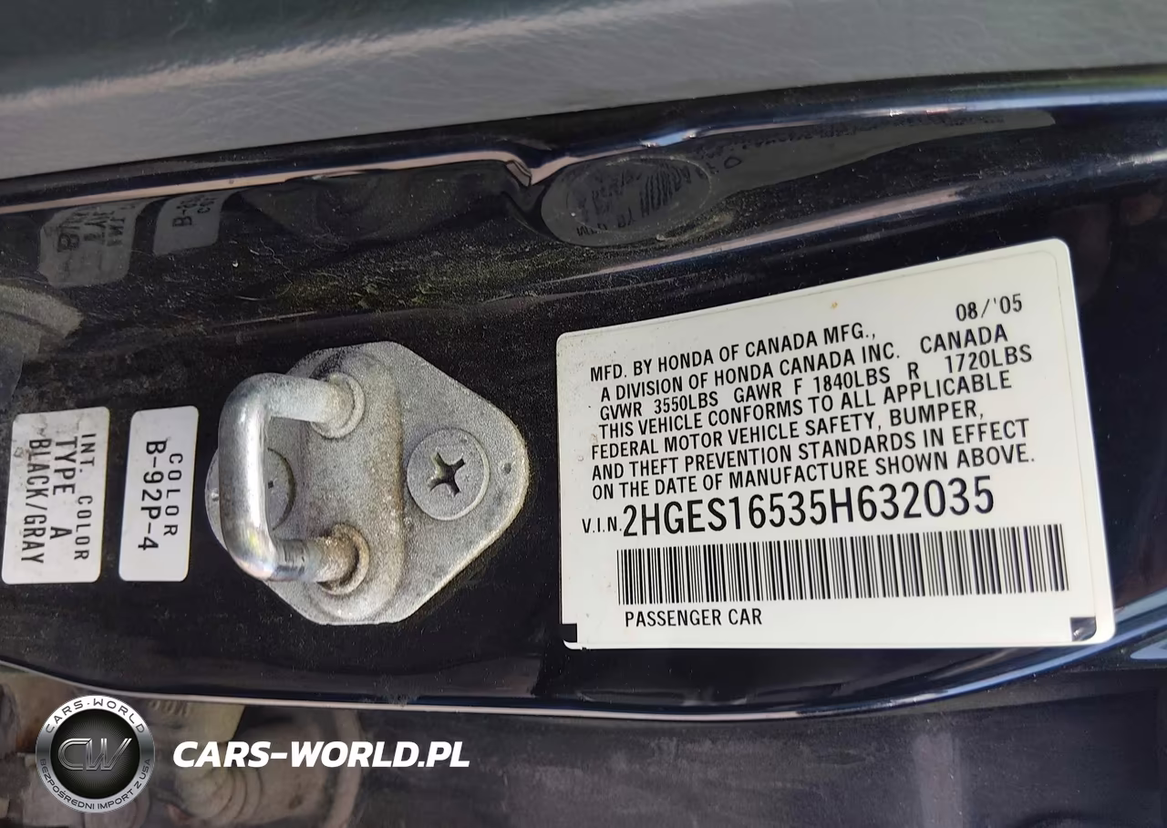 2005 Honda Civic Lx VIN:2HGES16535H632035 - 9