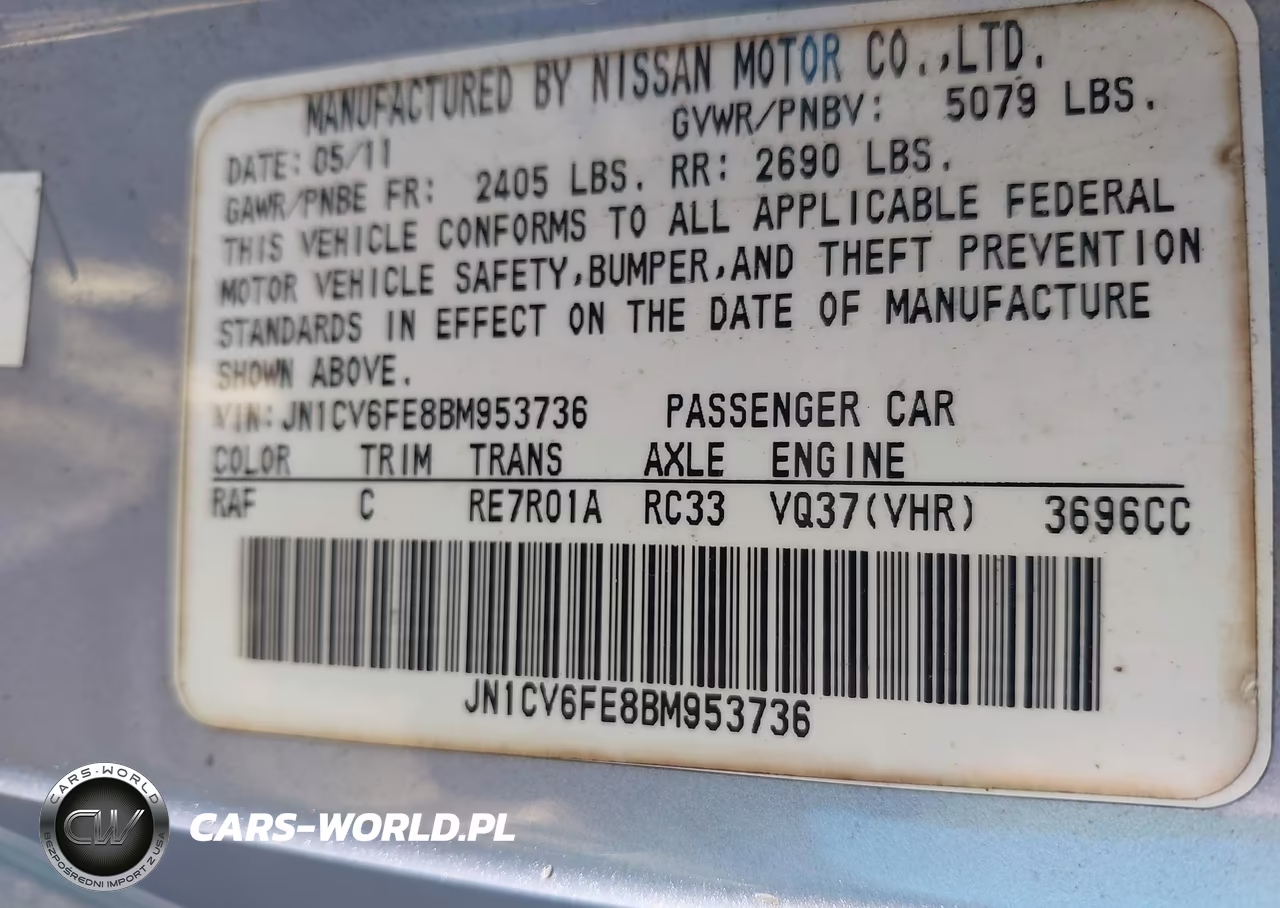 2011 Infiniti G37 VIN:JN1CV6FE8BM953736 - 9