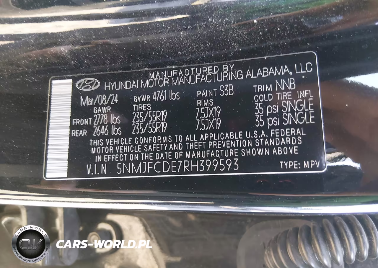 2024 Hyundai Tucson Sel VIN:5NMJFCDE7RH399593 - 9
