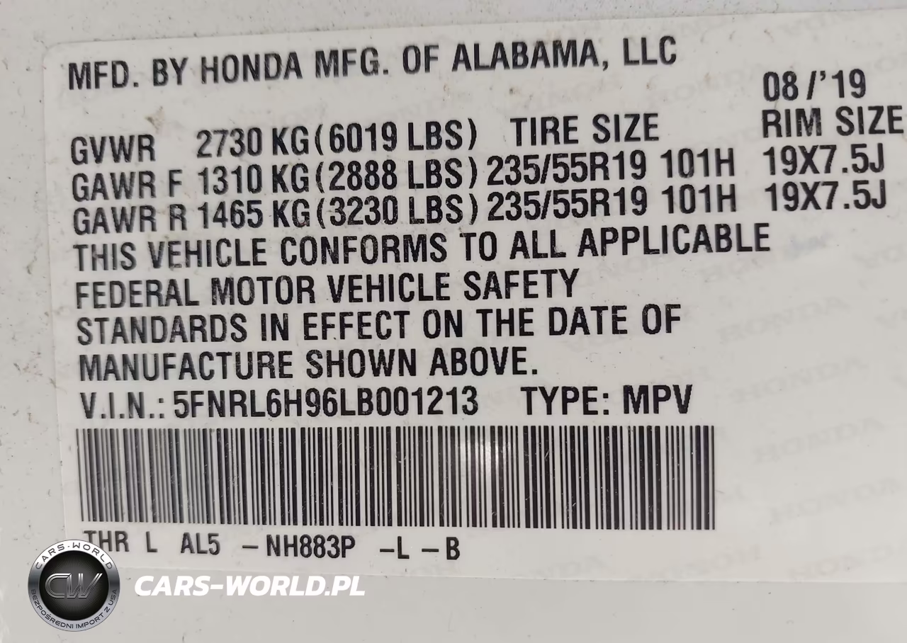 2020 Honda Odyssey Elite VIN:5FNRL6H96LB001213 - 9