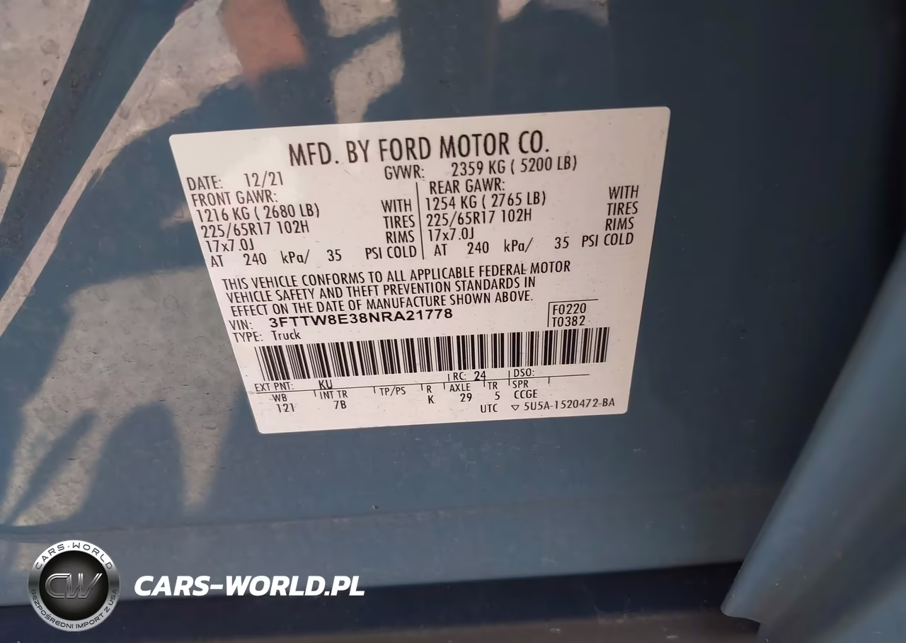 2022 Ford Maverick Xlt VIN:3FTTW8E38NRA21778 - 9