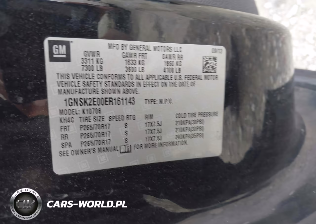 2014 Chevrolet Tahoe Commercial Fleet VIN:1GNSK2E00ER161143 - 9