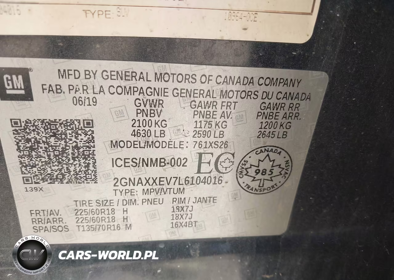 2020 Chevrolet Equinox Premier VIN:2GNAXXEV7L6104016 - 9