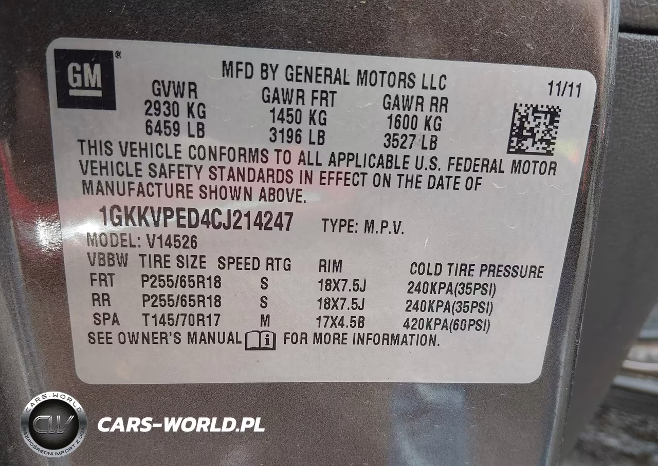 2012 GMC Acadia Sle VIN:1GKKVPED4CJ214247 - 9