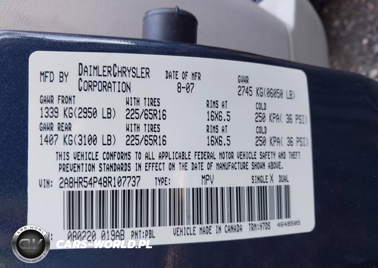 2008 Chrysler Town & Country Touring VIN:2A8HR54P48R107737 - 9