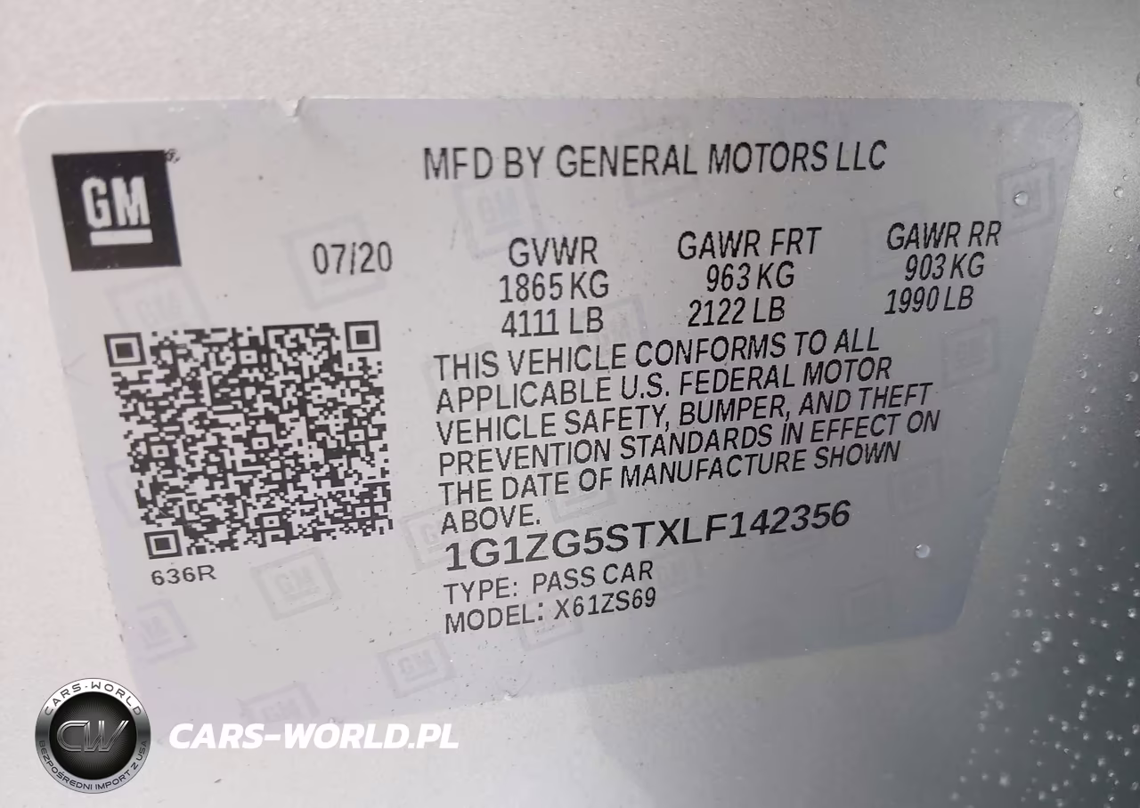 2020 Chevrolet Malibu Fwd Rs VIN:1G1ZG5STXLF142356 - 9
