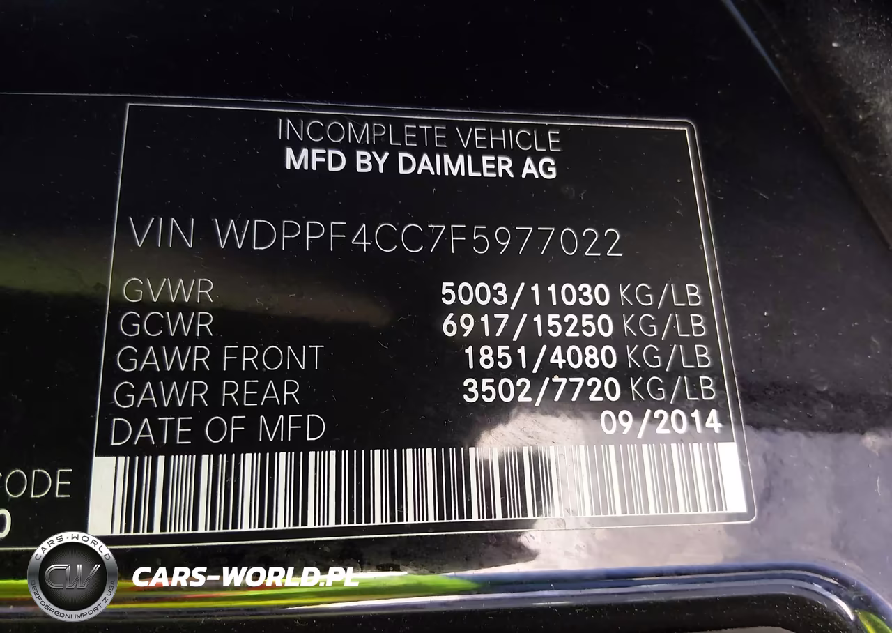 2015 Freightliner Sprinter 3500 VIN:WDPPF4CC7F5977022 - 9