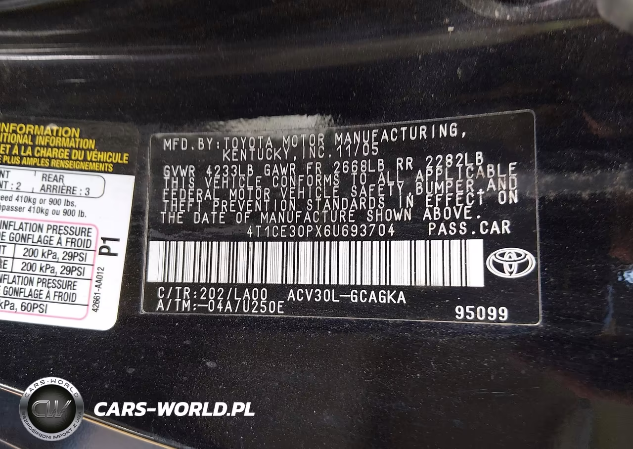 2006 Toyota Camry Solara Sle VIN:4T1CE30PX6U693704 - 9