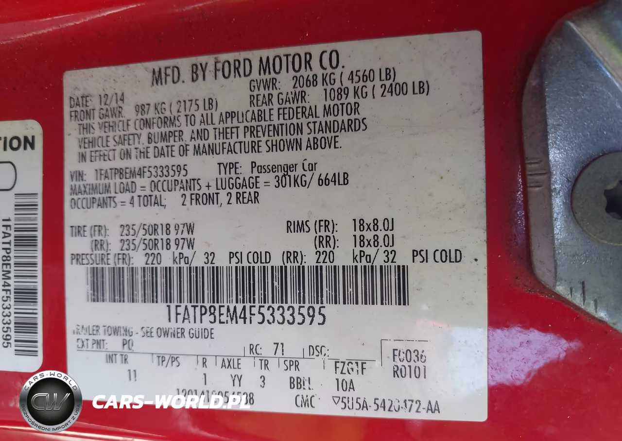 2015 Ford Mustang V6 VIN:1FATP8EM4F5333595 - 9
