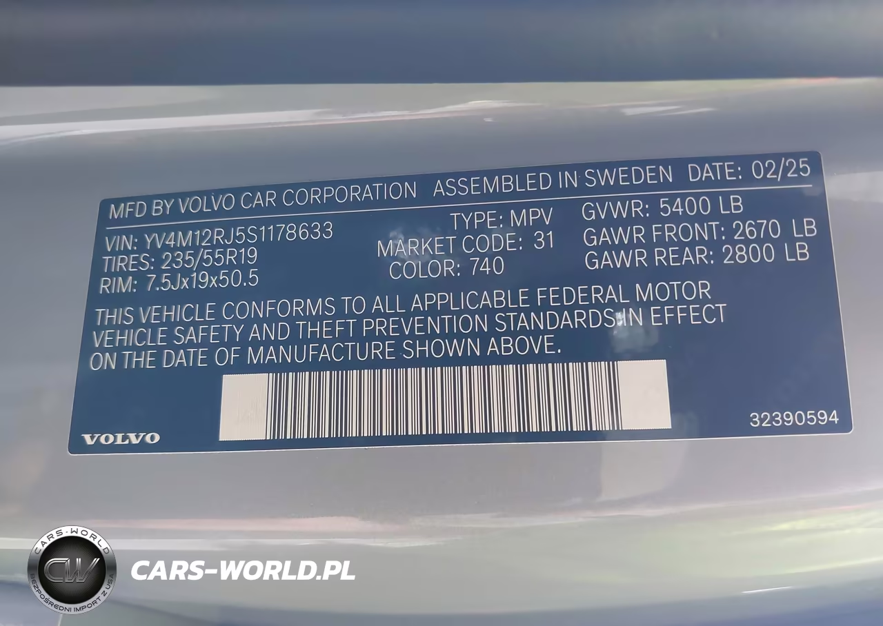 2025 Volvo Xc60 B5 Core VIN:YV4M12RJ5S1178633 - 9