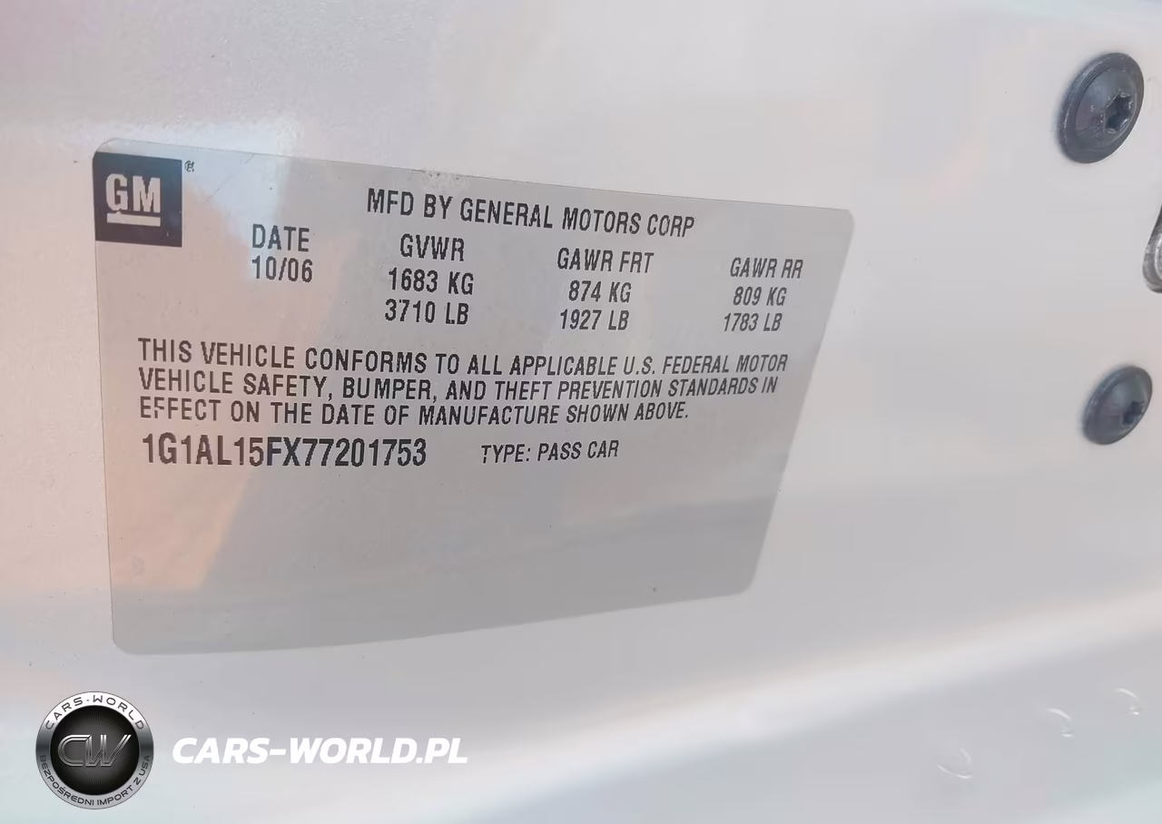 2007 Chevrolet Cobalt Lt VIN:1G1AL15FX77201753 - 9