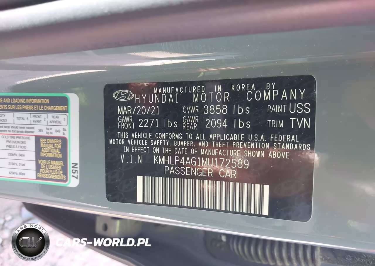 2021 Hyundai Elantra Limited VIN:KMHLP4AG1MU172589 - 9