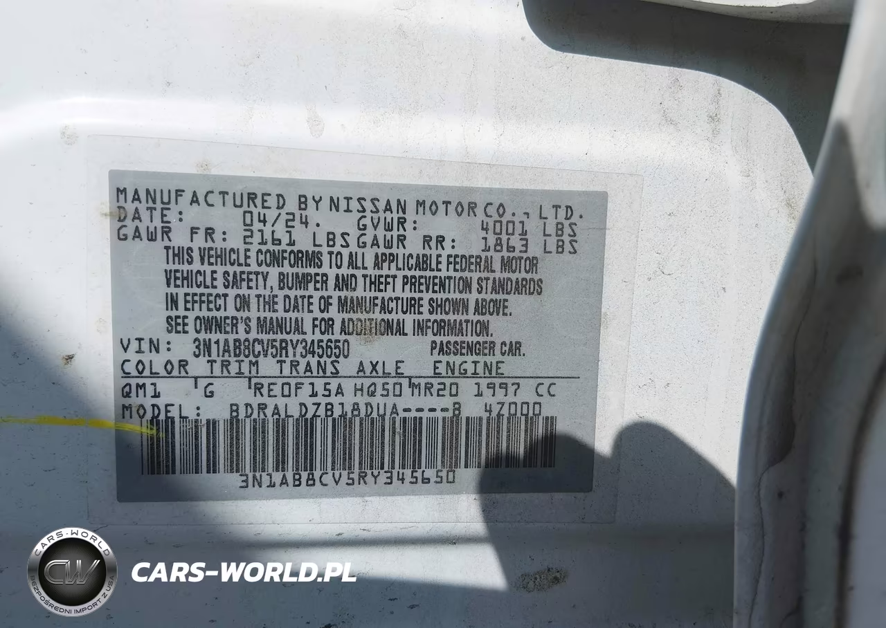 2024 Nissan Sentra Sv Xtronic Cvt VIN:3N1AB8CV5RY345650 - 9