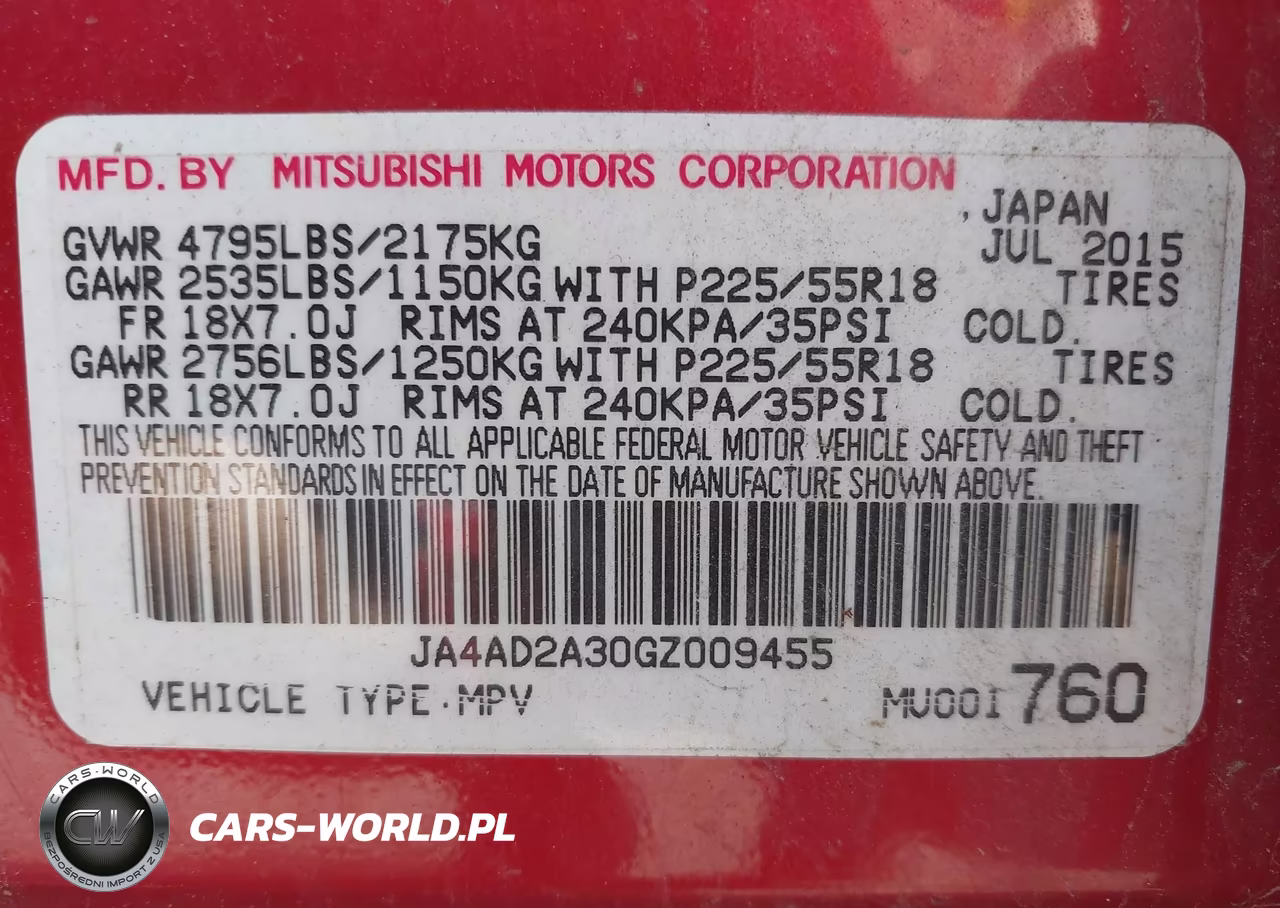 2016 Mitsubishi Outlander Es VIN:JA4AD2A30GZ009455 - 9