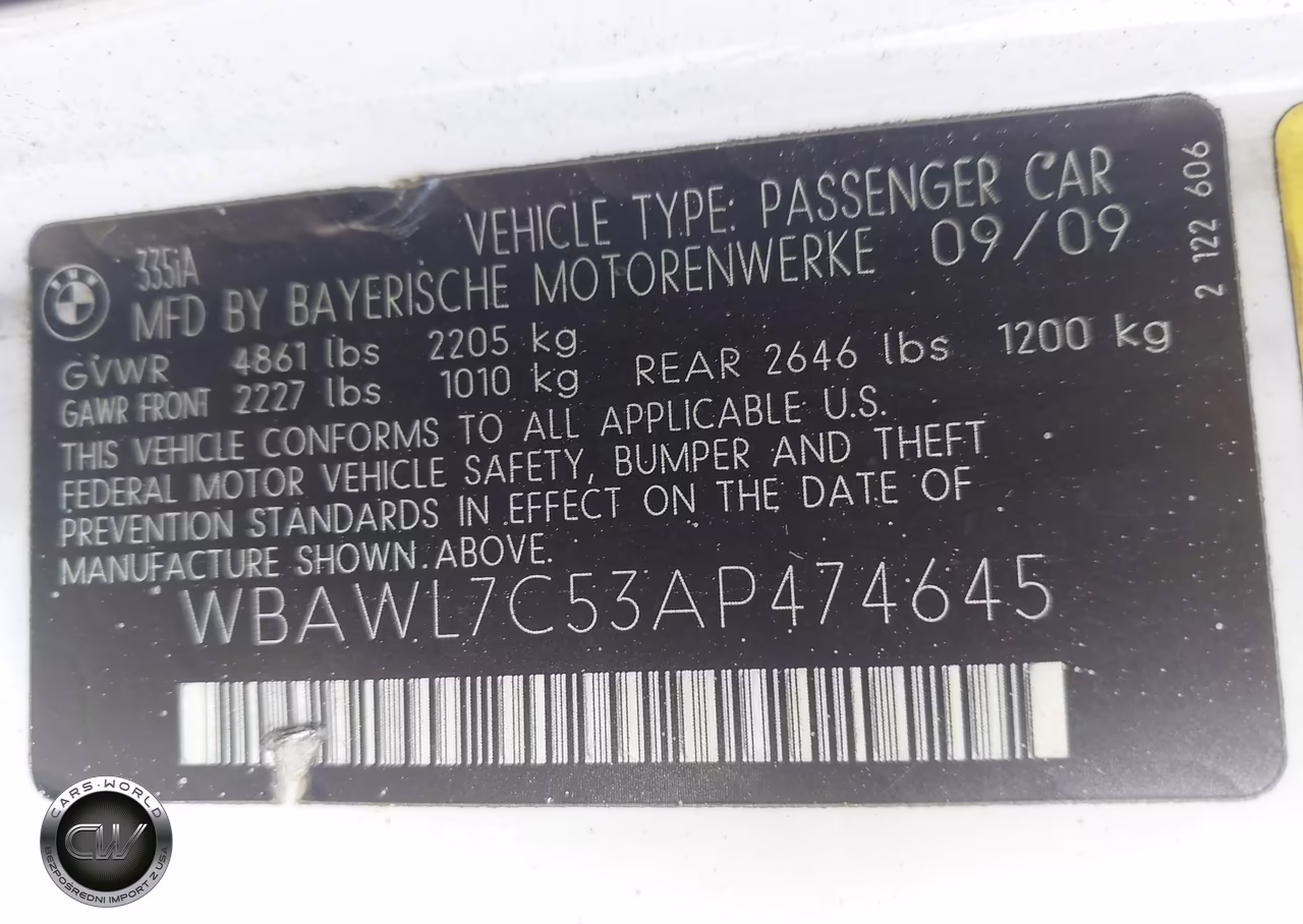 2010 BMW 335I VIN:WBAWL7C53AP474645 - 9