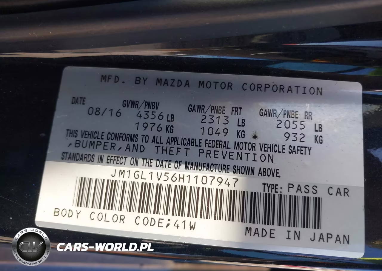 2017 Mazda Mazda6 Touring VIN:JM1GL1V56H1107947 - 9