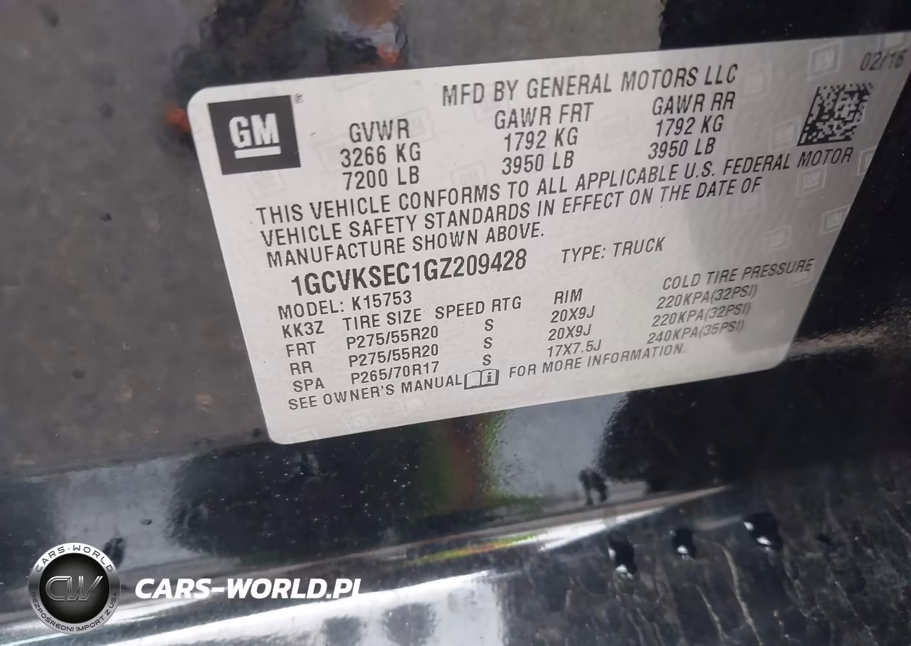 2016 Chevrolet Silverado 1500 1Lz VIN:1GCVKSEC1GZ209428 - 9