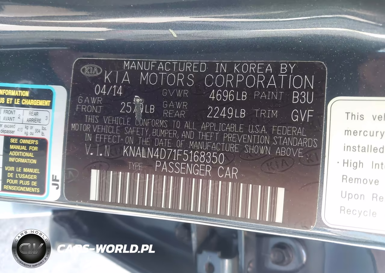 2015 Kia Cadenza Premium VIN:KNALN4D71F5168350 - 9