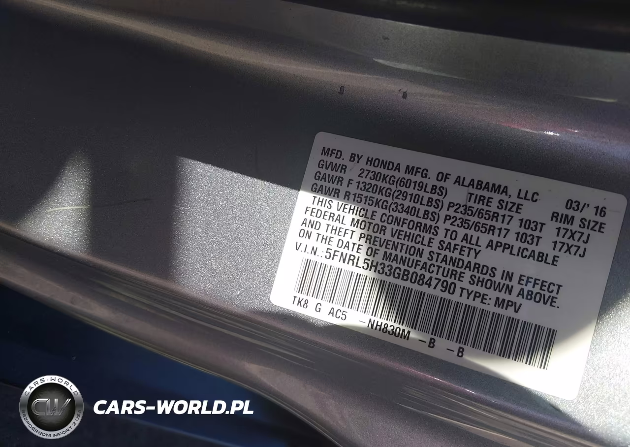 2016 Honda Odyssey Se VIN:5FNRL5H33GB084790 - 9
