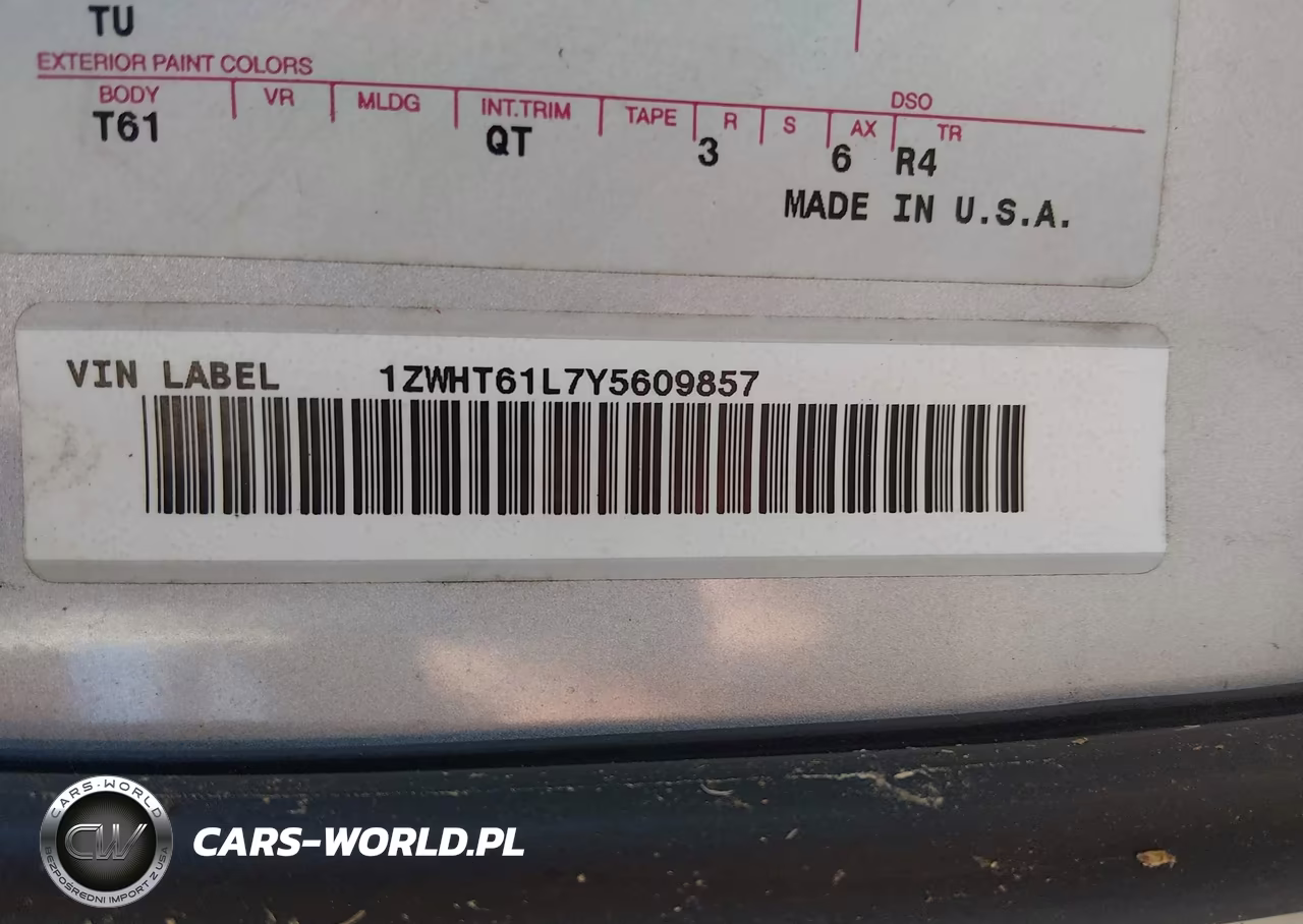 2000 Mercury Cougar V6 VIN:1ZWHT61L7Y5609857 - 9